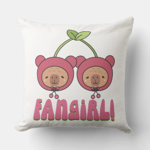 Coussin Mignons ours kawaii Costume cerise Fangirl