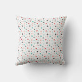Coussin Mignons pingouins de Noël sur bleu clair (Verso)