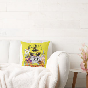 Coussin Mikitiez chat noir ambiance effrayante Halloween r