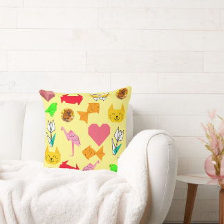 Coussin Mikitiez origami cancer bijou d'été animal chat