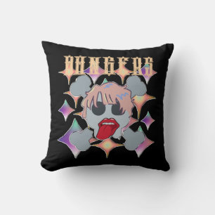 Coussin Mikitiez rock star crâne rouge anniversaire redlip
