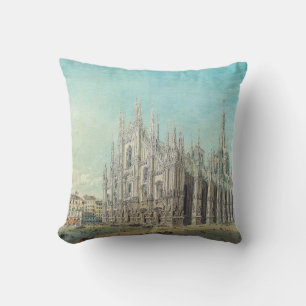 Coussin Milan Piazza del Duomo années 1850 par Carlo Bosso