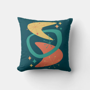 Coussin Milieu du siècle Ère atomique 7 Charbon de bois