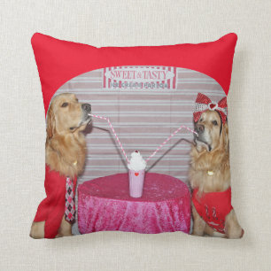 Coussin Milkshake d'or de fraise