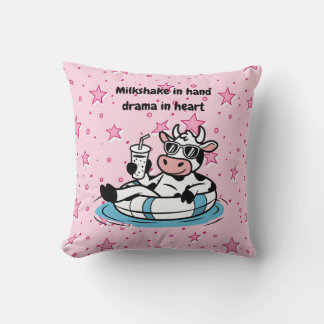 Coussin Milkshake in Hand, Drama in Heart | Cool Cow Decor