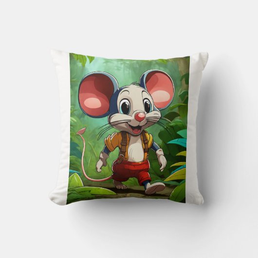 Coussin Milo, la souris de la jungle (Recto)