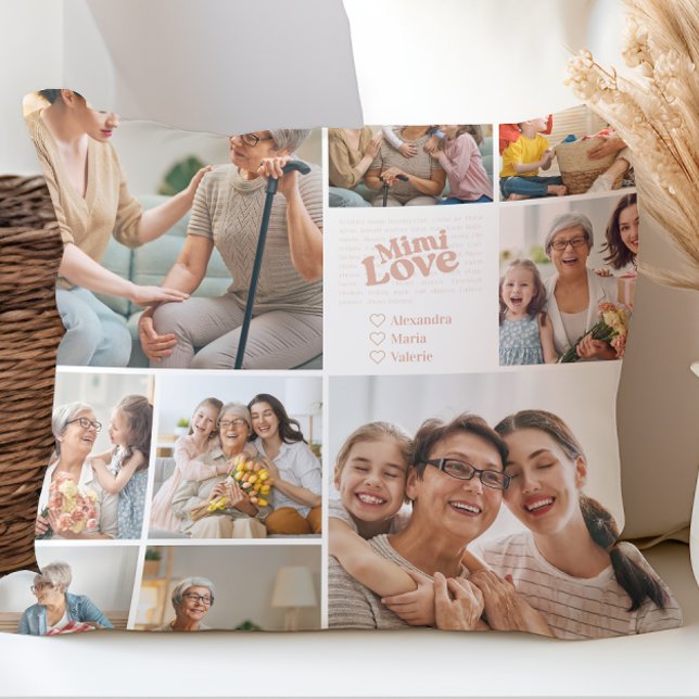 Coussin Mimi Love Poetic Photo Collage (Créateur téléchargé)