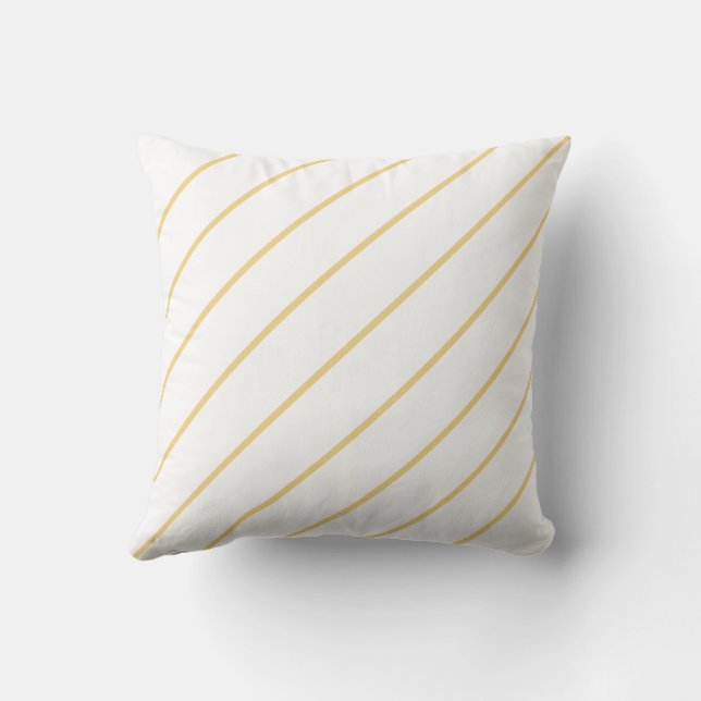 Coussin Mince diagonale jaune clair (Verso)