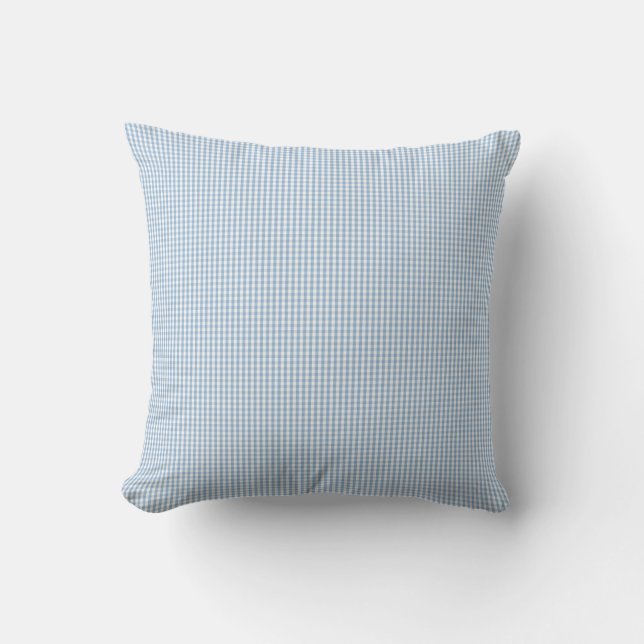 Coussin Mini Airy Blue Gingham Check Pattern (Recto)