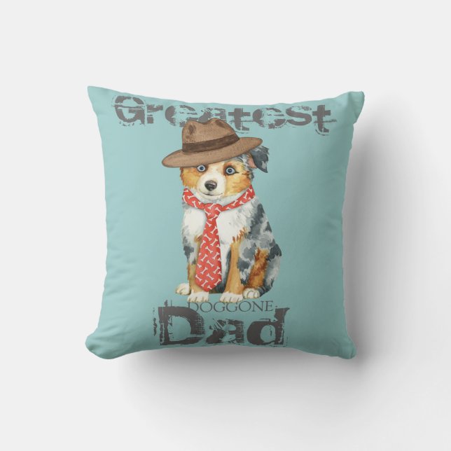 Coussin Mini American Shepherd Dad (Recto)