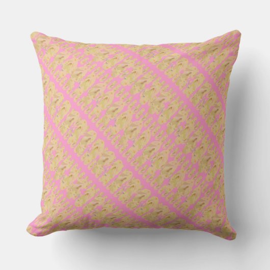 Coussin Mini flops rose et jaune gras Motif (Recto)