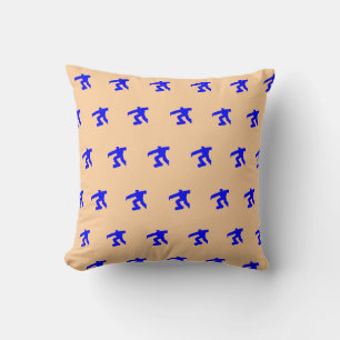 Coussin Mini Hommes Bleus en Course Melon 