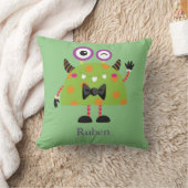 Coussin Mini Monster, vert clair, chambre pour enfants (Couverture)