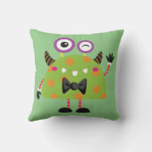 Coussin Mini Monster, vert clair, chambre pour enfants (Verso)