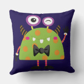 Coussin Mini Monstre, bleu vert, enfants, enfants (Verso)
