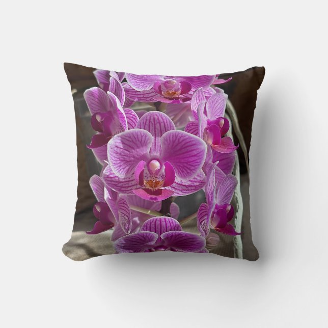 Coussin Mini Phalaenopsis Sogo Vivien Orchidée violet (Recto)