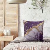 Coussin Mini-scandinave Chic Lilac Marbre pourpre