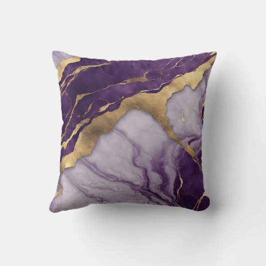 Coussin Mini-scandinave Chic Lilac Marbre pourpre (Verso)