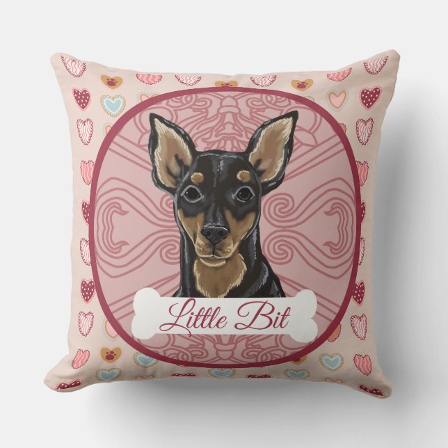 Coussin Miniature Pinscher Personalize Pillow (Recto)