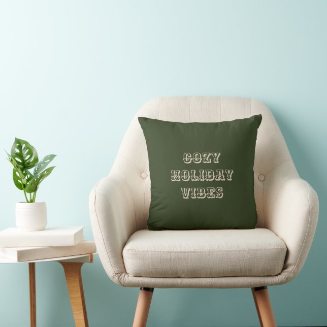 Coussin minima Rustic Dark Green vibes de vacances confort (Chaise)