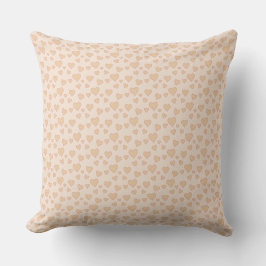 Coussin Minimal Beige Heart – Aesthe Romantique (Recto)