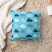 Coussin Minimal Clouds Pattern – Blue Sky Vibes (Couverture)