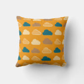 Coussin Minimal Clouds Pattern – Orange Sky Vibes (Verso)
