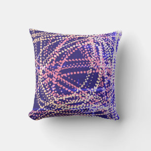 Coussin Minimalisme Abstrait Art Motif bleu gris rose