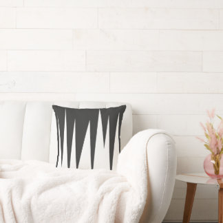 Coussin Minimalisme d'art Abstrait Gris Lignes blanches