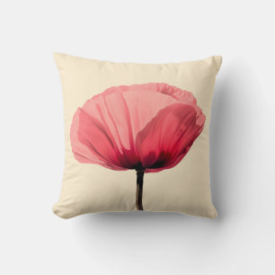Coussin Minimalisme de fleurs de Poppy Pastel