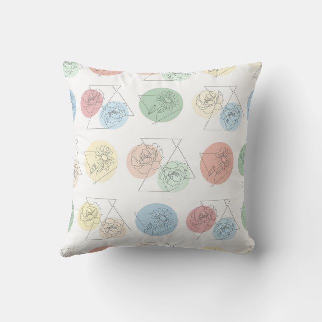 Coussin Minimalist Floral Pillow (Verso)