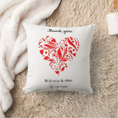 Coussin Minimalist Heart Wedding Thank You – Custom (Couverture)