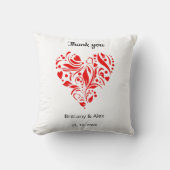 Coussin Minimalist Heart Wedding Thank You – Custom (Recto)