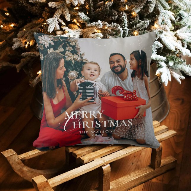 Coussin Minimalist Modern Classic Family Photo  (Créateur téléchargé)