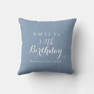 Coussin Minimalist Typography Birthday Party Design 