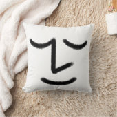 Coussin Minimalist Zen Face Throw Pillow (Couverture)