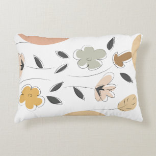 Coussin minimaliste floral