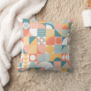 Coussin minimaliste géométrique aux formes simples et past