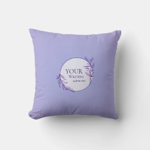 Coussin Minimaliste Lavande Botanique Feuillage