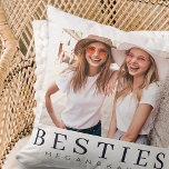 Coussin Minimaliste moderne chic Best Friends BFF Photo<br><div class="desc">Design is composed of fun and playful typographiy with sans serif and serif font. Add a custom photo.</div>