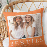 Coussin Minimaliste moderne chic Best Friends BFF Photo<br><div class="desc">Design is composed of fun and playful typographiy with sans serif and serif font. Add a custom photo.</div>
