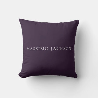 Coussin Minimaliste Moderne Violet Foncé
