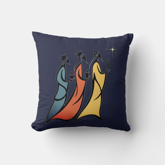 Coussin Minimaliste Trois Rois Mages (Recto)