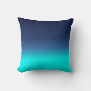 Coussin minimaliste turquoise vert bleu