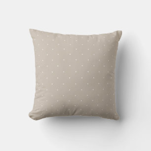 Coussin Minimes points blancs sur un beige grisâtre frais