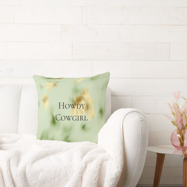 Coussin Mint Green Gold Cowhide (Canapé)