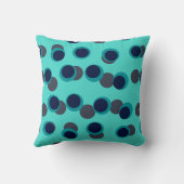 Coussin Mint & Navy Retro Orbit (Verso)