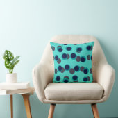 Coussin Mint & Navy Retro Orbit (Chaise)
