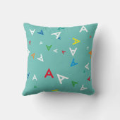 Coussin minuscules colorés majuscules personnalisées (Verso)