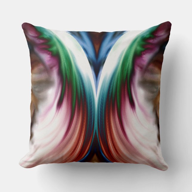 Coussin Miroir à neige dorée arc-en-ciel (Recto)